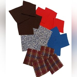 1960S VINTAGE PRE-CUT MATERIAL 20 PIECES 2 × 2 INCHES 🩶